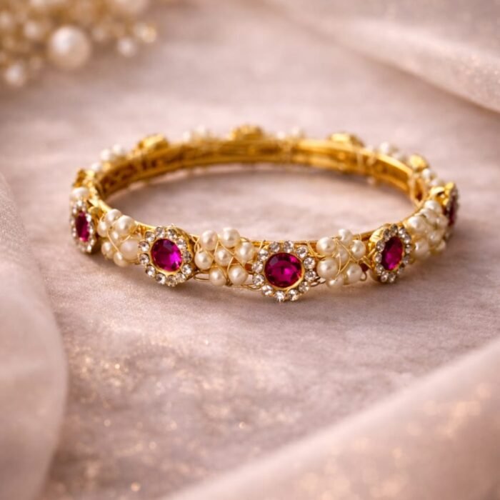 Ruby Royale Pearl Bangle